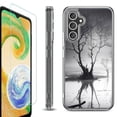 thumbnail image 1 of OneToughShield ® Case Compatible with Samsung Galaxy S24, Shockproof Bumper Phone Case, with Tempered Glass Screen Protector - Tree BW, 1 of 4