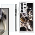 thumbnail image 1 of OneToughShield ® Case Compatible with Samsung Galaxy S24 Ultra, Shockproof Bumper Phone Case, with Tempered Glass Screen Protector - Baseball Player, 1 of 4