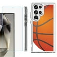 thumbnail image 1 of OneToughShield ® Case Compatible with Samsung Galaxy S24 Ultra, Shockproof Bumper Phone Case, with Tempered Glass Screen Protector - Basketball, 1 of 4