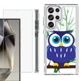 thumbnail image 1 of OneToughShield ® Case Compatible with Samsung Galaxy S24 Ultra, Shockproof Bumper Phone Case, with Tempered Glass Screen Protector - Blue Owl, 1 of 4