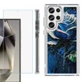 thumbnail image 1 of OneToughShield ® Case Compatible with Samsung Galaxy S24 Ultra, Shockproof Bumper Phone Case, with Tempered Glass Screen Protector - Blue Rose, 1 of 4