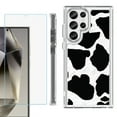 thumbnail image 1 of OneToughShield ® Case Compatible with Samsung Galaxy S24 Ultra, Shockproof Bumper Phone Case, with Tempered Glass Screen Protector - Cow Skin Design, 1 of 4