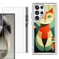 thumbnail image 1 of OneToughShield ® Case Compatible with Samsung Galaxy S24 Ultra, Shockproof Bumper Phone Case, with Tempered Glass Screen Protector - Cute Cats, 1 of 4