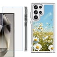 thumbnail image 1 of OneToughShield ® Case Compatible with Samsung Galaxy S24 Ultra, Shockproof Bumper Phone Case, with Tempered Glass Screen Protector - Daisy Field, 1 of 4