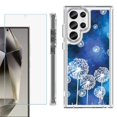 thumbnail image 1 of OneToughShield ® Case Compatible with Samsung Galaxy S24 Ultra, Shockproof Bumper Phone Case, with Tempered Glass Screen Protector - Dandelion Stars, 1 of 4