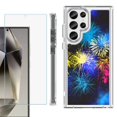 thumbnail image 1 of OneToughShield ® Case Compatible with Samsung Galaxy S24 Ultra, Shockproof Bumper Phone Case, with Tempered Glass Screen Protector - Fireworks, 1 of 4