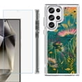thumbnail image 1 of OneToughShield ® Case Compatible with Samsung Galaxy S24 Ultra, Shockproof Bumper Phone Case, with Tempered Glass Screen Protector - Flower Wind, 1 of 4