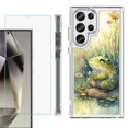 thumbnail image 1 of OneToughShield ® Case Compatible with Samsung Galaxy S24 Ultra, Shockproof Bumper Phone Case, with Tempered Glass Screen Protector - Frog, 1 of 4