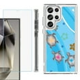 thumbnail image 1 of OneToughShield ® Case Compatible with Samsung Galaxy S24 Ultra, Shockproof Bumper Phone Case, with Tempered Glass Screen Protector - Happy Turtle, 1 of 4
