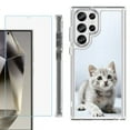 thumbnail image 1 of OneToughShield ® Case Compatible with Samsung Galaxy S24 Ultra, Shockproof Bumper Phone Case, with Tempered Glass Screen Protector - Kitty Cat, 1 of 4
