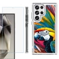 thumbnail image 1 of OneToughShield ® Case Compatible with Samsung Galaxy S24 Ultra, Shockproof Bumper Phone Case, with Tempered Glass Screen Protector - Macaw, 1 of 4