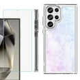 thumbnail image 1 of OneToughShield ® Case Compatible with Samsung Galaxy S24 Ultra, Shockproof Bumper Phone Case, with Tempered Glass Screen Protector - Marble Pink/Blue, 1 of 4