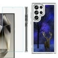 thumbnail image 1 of OneToughShield ® Case Compatible with Samsung Galaxy S24 Ultra, Shockproof Bumper Phone Case, with Tempered Glass Screen Protector - Midnight Deer, 1 of 4