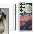 thumbnail image 1 of OneToughShield ® Case Compatible with Samsung Galaxy S24 Ultra, Shockproof Bumper Phone Case, with Tempered Glass Screen Protector - Moon Poppies, 1 of 4