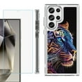 thumbnail image 1 of OneToughShield ® Case Compatible with Samsung Galaxy S24 Ultra, Shockproof Bumper Phone Case, with Tempered Glass Screen Protector - Neon Tiger, 1 of 4