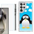 thumbnail image 1 of OneToughShield ® Case Compatible with Samsung Galaxy S24 Ultra, Shockproof Bumper Phone Case, with Tempered Glass Screen Protector - Penguin, 1 of 4