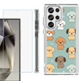 thumbnail image 1 of OneToughShield ® Case Compatible with Samsung Galaxy S24 Ultra, Shockproof Bumper Phone Case, with Tempered Glass Screen Protector - Puppies, 1 of 4