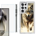 thumbnail image 1 of OneToughShield ® Case Compatible with Samsung Galaxy S24 Ultra, Shockproof Bumper Phone Case, with Tempered Glass Screen Protector - Running Wolf, 1 of 4
