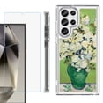 thumbnail image 1 of OneToughShield ® Case Compatible with Samsung Galaxy S24 Ultra, Shockproof Bumper Phone Case, with Tempered Glass Screen Protector - White Roses, 1 of 4