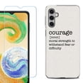 thumbnail image 1 of OneToughShield ® Compatible with Samsung Galaxy S24+ S24 Plus, Shockproof Fashion Phone Case, with Tempered Glass Screen Protector - Dictionary/Courage, 1 of 4