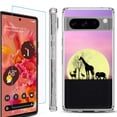 thumbnail image 1 of OneToughShield ® Compatible with Google Pixel 8 Pro, Shockproof Phone Case, with Tempered Glass Screen Protector - Moonlight Safari, 1 of 4