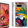 thumbnail image 1 of OneToughShield ® Compatible with Google Pixel 8, Shockproof Phone Case, with Tempered Glass Screen Protector - Macaw, 1 of 4