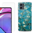 thumbnail image 1 of OneToughShield ® Compatible with Motorola Moto G 5G 2023, Shockproof Phone Case, with Tempered Glass Screen Protector - Almond Blossom, 1 of 3