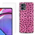 thumbnail image 1 of OneToughShield ® Compatible with Motorola Moto G 5G 2023, Shockproof Phone Case, with Tempered Glass Screen Protector - Cheetah Pink, 1 of 3