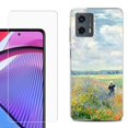 thumbnail image 1 of OneToughShield ® Compatible with Motorola Moto G 5G 2023, Shockproof Phone Case, with Tempered Glass Screen Protector - Poppy Field, 1 of 3