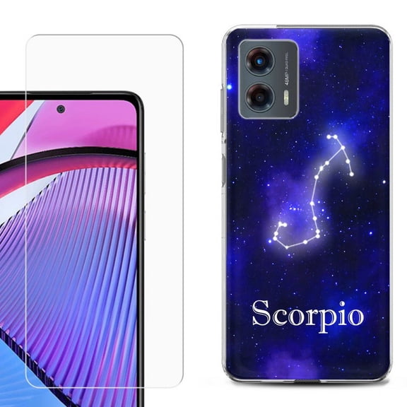 OneToughShield Compatible with Motorola Moto G 5G 2023, Shockproof Phone Case, with Tempered Glass Screen Protector - Scorpio
