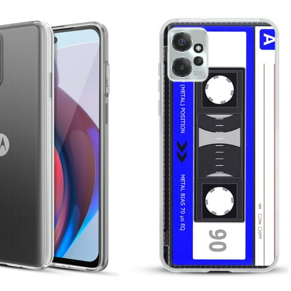 OneToughShield ® Compatible with Motorola Moto G Power 5G 2023 Fashion Phone Case - Cassette Blue