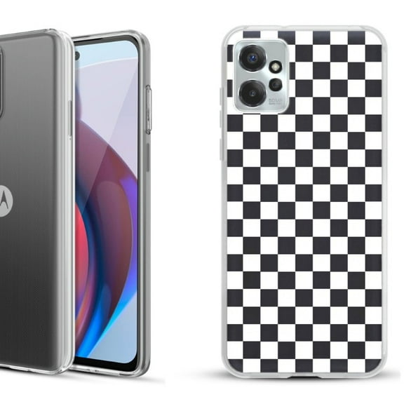 OneToughShield ® Compatible with Motorola Moto G Power 5G 2023 Fashion Phone Case - Checker B/W