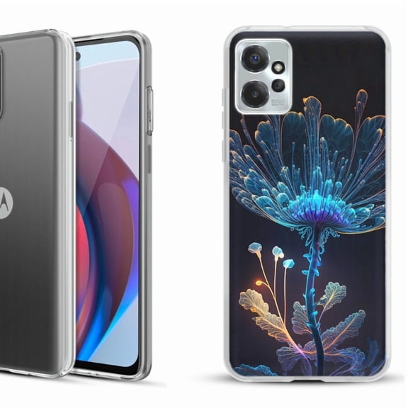 OneToughShield ® Compatible with Motorola Moto G Power 5G 2023 Fashion Phone Case - Glowing Flower