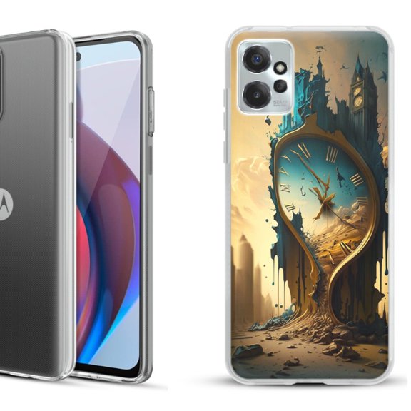 OneToughShield ® Compatible with Motorola Moto G Power 5G 2023 Fashion Phone Case - Melting Clock