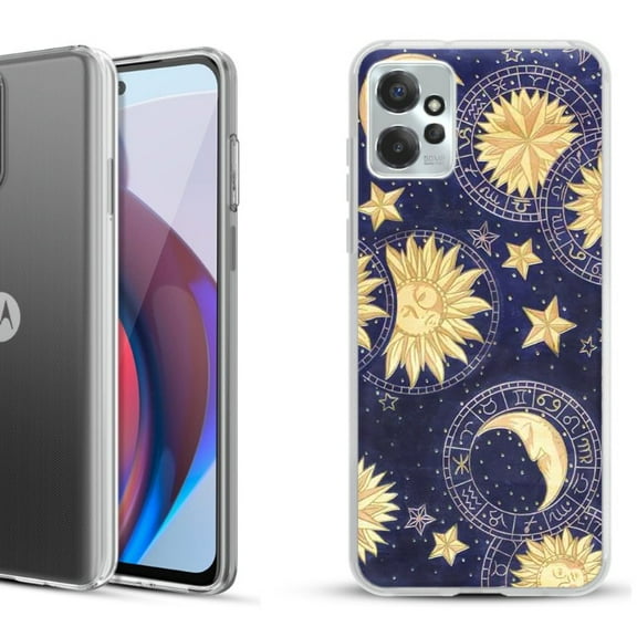 OneToughShield ® Compatible with Motorola Moto G Power 5G 2023 Fashion Phone Case - Moon Sun Star