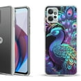 thumbnail image 1 of OneToughShield ® Compatible with Motorola Moto G Power 5G 2023 Fashion Phone Case - Neon Peacock, 1 of 3