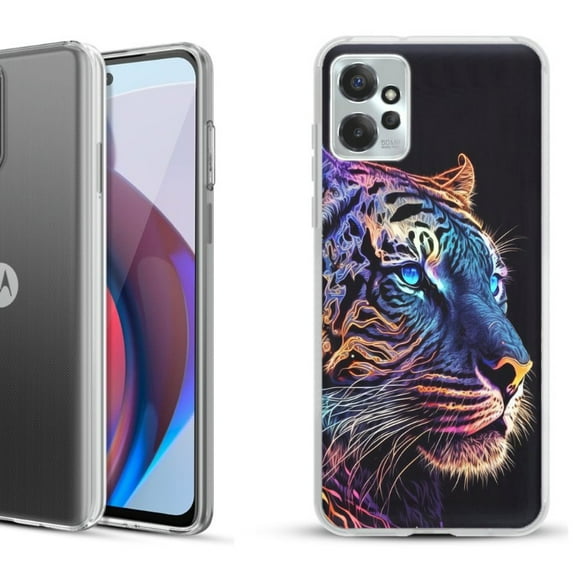 OneToughShield ® Compatible with Motorola Moto G Power 5G 2023 Fashion Phone Case - Neon Tiger