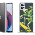 thumbnail image 1 of OneToughShield ® Compatible with Motorola Moto G Power 5G 2023 Fashion Phone Case - Skeleton Skater, 1 of 3