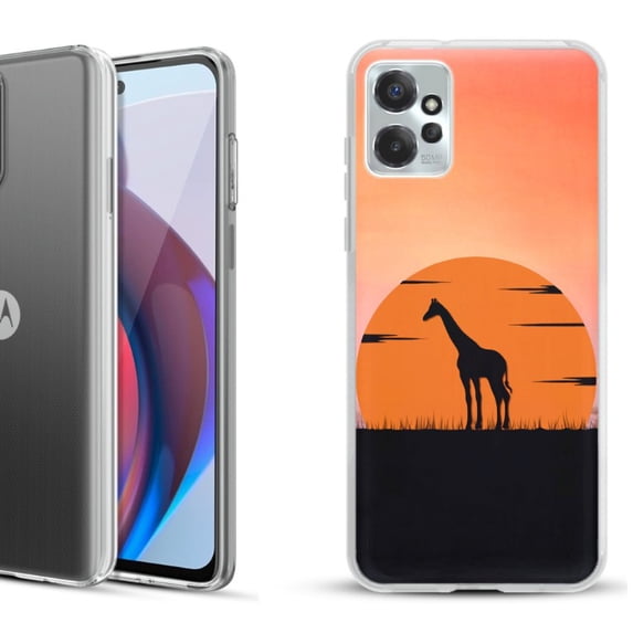 OneToughShield ® Compatible with Motorola Moto G Power 5G 2023 Fashion Phone Case - Sunset Giraffe