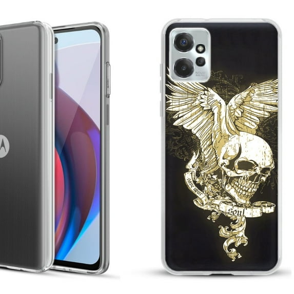 OneToughShield ® Compatible with Motorola Moto G Power 5G 2023 Fashion Phone Case - Wing Skull