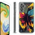 thumbnail image 1 of OneToughShield ® Compatible with Samsung Galaxy A15 5G, Shockproof Bumper Phone Case, with Tempered Glass Screen Protector - Abstract Butterfly, 1 of 4