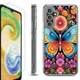 thumbnail image 1 of OneToughShield ® Compatible with Samsung Galaxy A15 5G, Shockproof Bumper Phone Case, with Tempered Glass Screen Protector - Butterfly Garden, 1 of 4