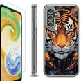 thumbnail image 1 of OneToughShield ® Compatible with Samsung Galaxy A15 5G, Shockproof Bumper Phone Case, with Tempered Glass Screen Protector - Cyberpunk Tiger, 1 of 4