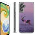 thumbnail image 1 of OneToughShield ® Compatible with Samsung Galaxy A15 5G, Shockproof Bumper Phone Case, with Tempered Glass Screen Protector - Deer/Polygon, 1 of 4