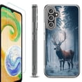 thumbnail image 1 of OneToughShield ® Compatible with Samsung Galaxy A15 5G, Shockproof Bumper Phone Case, with Tempered Glass Screen Protector - Deer Winter, 1 of 4