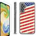 thumbnail image 1 of OneToughShield ® Compatible with Samsung Galaxy A15 5G, Shockproof Bumper Phone Case, with Tempered Glass Screen Protector - Flag / USA, 1 of 4