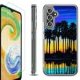 thumbnail image 1 of OneToughShield ® Compatible with Samsung Galaxy A15 5G, Shockproof Bumper Phone Case, with Tempered Glass Screen Protector - Palmtree, 1 of 4