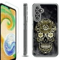 thumbnail image 1 of OneToughShield ® Compatible with Samsung Galaxy A15 5G, Shockproof Bumper Phone Case, with Tempered Glass Screen Protector - Skull Smoke, 1 of 4