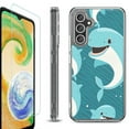 thumbnail image 1 of OneToughShield ® Compatible with Samsung Galaxy A15 5G, Shockproof Bumper Phone Case, with Tempered Glass Screen Protector - Smiling Dolphin, 1 of 4