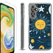 OneToughShield ® Compatible with Samsung Galaxy A15 5G, Shockproof Bumper Phone Case, with Tempered Glass Screen Protector - Sun N Star